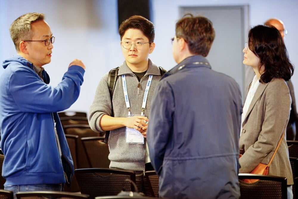 people engaged into conversation